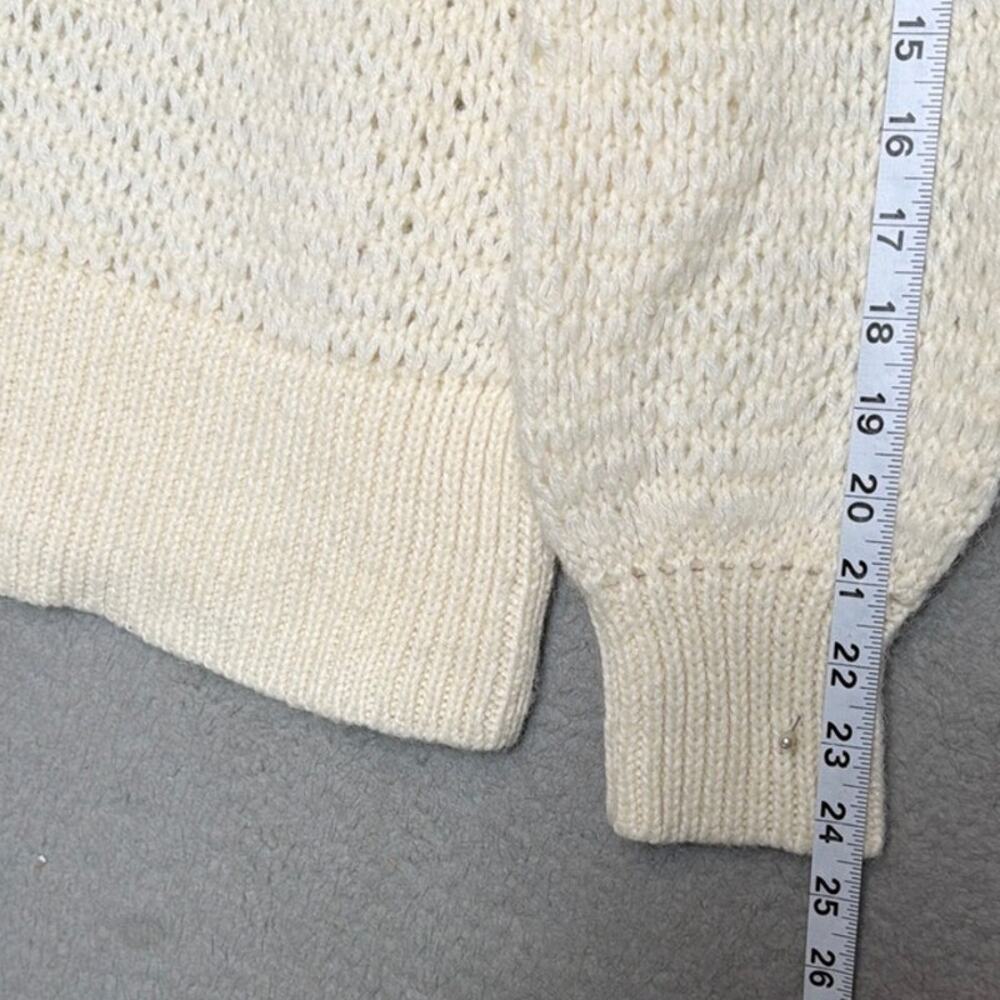 See by Chloé Alpaca Wool Sweater Size M Pristine White Open Knit Balloon Sleeve - Picture 6 of 10